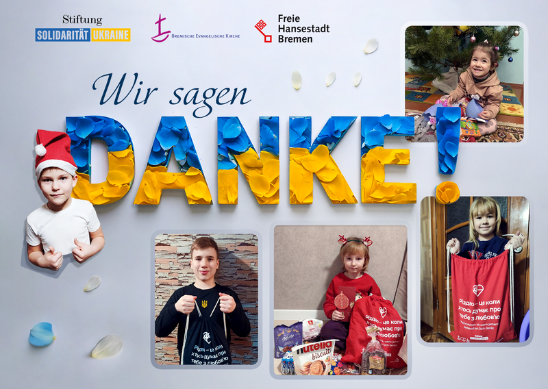 Die Stiftung Solidarität Ukraine, die Bremische Evangelische Kirche und die Freie Hansestadt Bremen sagen Danke.