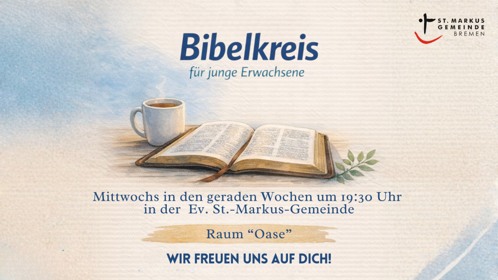 Treffen mittwochs in den geaden Wochen um 19:30 Uhr im Raum Oase. Wir freuen uns auf dich!